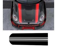 CTLTSRX 2 Pcs Car Hood Sticker Bonnet Stripes Vinyl Decal, For MINI Cooper R60 Countryman F60 F55 F56 R56 R50 R53 Clubman F54 R55 R58