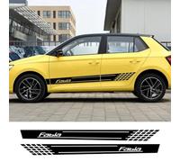 CTLTSRX 2PCS Car Door Stickers Auto Accessories Long Side Stripes Styling Vinyl Film Decals, For Skoda Fabia 1 2 3 MK1 MK2 MK3 6y