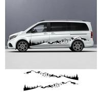 CTLTSRX 2Pcs Car Stickers, For Mercedes Benz Vito V Class W447 Viano W639 Camper Van DIY Graphics Vinyl Decals Tuning Accessories