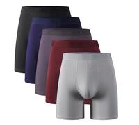 CTLTSRX Men's Boxer Briefs, Ultra-Absorbent Incontinence Boxer Briefs, Incontinence Underwear for Men Over (5pcs Mix,M)