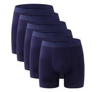CTLTSRX Men's Boxer Briefs, Ultra-Absorbent Incontinence Boxer Briefs, Incontinence Underwear for Men Over (5pcs Blue,M)