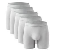 CTLTSRX Men's Boxer Briefs, Ultra-Absorbent Incontinence Boxer Briefs, Incontinence Underwear for Men Over (5pcs Grey,L)
