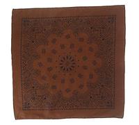 CTM 27 Inch Austin Paisley Print Bandana, Cocoa/Black