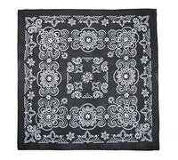 CTM 27 Inch Extra Large Cotton Texas Paisley Bandana, Black
