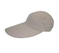 Cotton Long 5 Inch Bill Visor Baseball Cap, Khaki