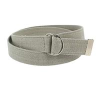 CTM Cotton Web 32 mm Belt with D Ring Buckle, Light Grey