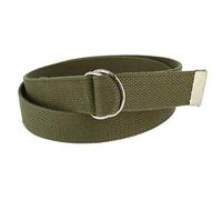 CTM Cotton Web 32 mm Belt with D Ring Buckle, Olive