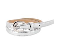 CTM Kid's 1/2 Inch Skinny Dress Belt, Large, Silver