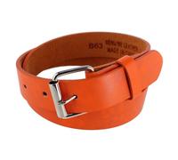 CTM Kids' Solid Bold colour Belt with Roller Buckle, Medium, Orange