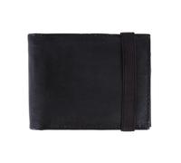 CTM Men's Bifold Wallet with Elastic Keeper Strap, Brown