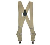 CTM Men's Big & Tall Elastic Basic Trucker Side Clip Brace, Khaki