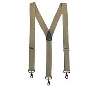 CTM Men's Big & Tall Elastic Solid colour Y-Back Brace with Swivel Hook Ends, Khaki