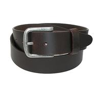 CTM Men's Big & Tall Leather Removable Buckle Bridle Belt, 48, Brown