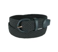 CTM Men's Elastic Braided Belt with Covered Buckle (Big & Tall Available), Large, Grey