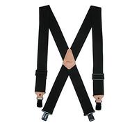CTM Men's Heavy Duty Clip-End Work Braces, Black
