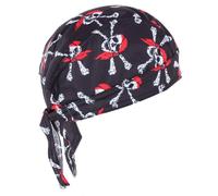 CTM Men's Orange Biker Skull Cap by Wootie