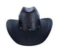 CTM Men's Western Chihuahua Canvas Hat, Medium, Black