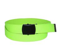 CTM Plus Size Adjustable 32 mm Wide Neon Fabric Web Belt, Yellow