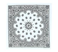 CTM Unisex Cotton Giant-Danna 35 Inch Large Bandana, White