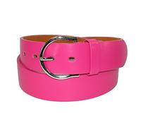 CTM Womens 35 mm Wide Basic Bridle Belt, Medium, Dark Pink