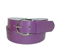 CTM Womens 35 mm Wide Basic Bridle Belt, Medium, Dark Purple