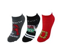 CTM Women's Friends Themed Low Rise Socks (3 Pack)