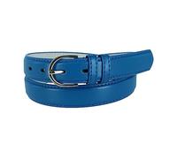 CTM Women's Leather 28.5 mm Dress Belt, M, Royal Blue