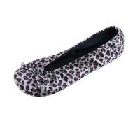 CTM Women's Satin Ballerina Slipper House Shoe