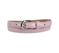 CTM Women's Skinny 1/2 Inch Dress Belt, Large, Light Pink