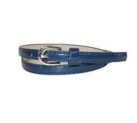 CTM Women's Skinny 1/2 Inch Dress Belt, Large, Navy
