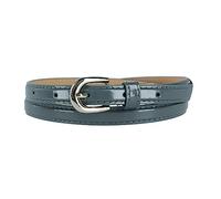 CTM Women's Skinny 1/2 Inch Dress Belt, Medium, Grey