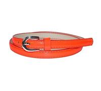 CTM Women's Skinny 1/2 Inch Dress Belt, Small, Orange