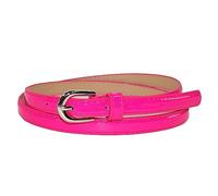 CTM Women's Skinny 1/2 Inch Dress Belt, Xlarge, Dark Pink