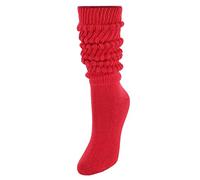 CTM Women's Super Soft Heavy Slouch Socks (1 Pair), Red