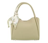 CTM Women's Synthetic Leather Shoulder Handbag with Coordinating Scarf, Sage Green