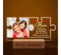 CTMade MOM Gifts, Personalized Photo Night Light Gifts for Mom, Mother's Day, Mother's Birthday Desk Photo Gifts, Custom Photo Table Lamp for Grandma, Design 831