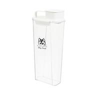 Ctomche Pet Food Container With Airtight Lid, Large Pour Spout, 4 L Tall Dog Food Bin, Storage Dispenser for Dry Food, Treat, Biscuit - Clear BPA-Free Plastic
