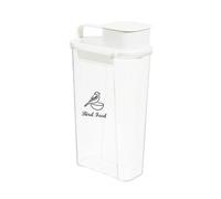 Ctomche Pet Food Storage Container,Airtight Bird Seed Storage Container Bird Food Storage Dispenser with Pour Spout and Handle,BPA Free Plastic Transparent Leakproof Seed Storage Container,3L