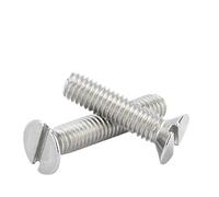 Ctongrun-Cylindrical head bolts M1.6 M2 M2.5 M3 M4 M5 M6 M8 M10 Thread Slotted Countersunk Machine Screw Bolts, 10pcs, Durable and tough(12mm x10pcs,M8)