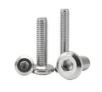 Ctongrun-Cylindrical head bolts M2 M2.5 M3 M4 M5 M6 M8 M10 Flat Head Hex Socket Furniture Screw Stainless Steel Connector Screws For Furniture, Durable and tough(20mm,M8 5pcs)