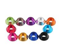 Ctongrun-Washers Aluminum Cone Washer M2 M2.5 M3 M4 M5 M6 M8 Colorful Aluminum Alloy Hex Cap Head Gasket Washer, good corrosion resistance(M2.5 10pcs,Pink)