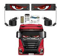 Ctopkatuo 2PCS Devil LED Eyes For Car, Car Window Flexible LED Display Screen Panel, Dynamic Car Moving Eyes LED Display For Windshield with APP Control and Remote Controller