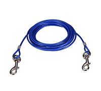 CtopoGo 16ft Dog Tie-Out Cable, Suitable for Dogs up to 125 lbs, Blue (5m)