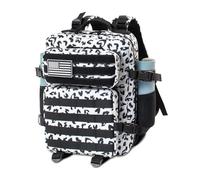 CtopxCone Tactical Military Backpack for Men and Women Army Assault Pack Bag Small Rucksack with Bottle Holder Work Gym Bag, 25l Heart Print, 25L, Modern, Tactical