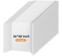 Ctosree 24 Pcs Tri Fold Display Board Fold Presentation Board Lightweight Fold Presentation Board Display Foldable Paperboard Trifold Poster Board for Project (White, 36 x 48 Inch)