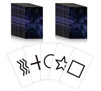 Ctosree 50 Pcs ESP Testing Cards Unmarked ESP Deck Trick 5-Symbol Intuition Recognition Psychic Recognition Test Cards, Total 2 Pack, 25 Pcs Each