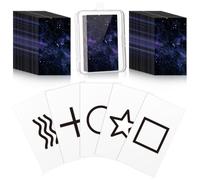 Ctosree 50 Pcs ESP Testing Cards Unmarked ESP Deck Trick 5-Symbol Intuition Recognition Psychic Recognition Test Cards, Total 2 Pack, 25 Pcs Each