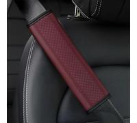 Ctpyoks 2 Pcs Car Seat Belt Cover for Buick Park Avenue Shanghai 2007-2012, Leather Pads Breathable Comfortable Removable Seatbelt Pad Protect Neck Shoulders Interior Accessories,Red