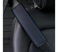 Ctpyoks 2 Pcs Car Seat Belt Cover for Buick Park Avenue Shanghai 2007-2012, Leather Pads Breathable Comfortable Removable Seatbelt Pad Protect Neck Shoulders Interior Accessories,Black Blue