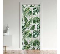 CTQTZ Tropical Leaf Pattern Printed Door Curtain, Thermal Insulated Curtain W42 x L80 Inch/106x203cm Curtain Panel Drape Eyelets 3D Green Palm Leaves Single Curtain for Door Doorway Window 1 PANEL